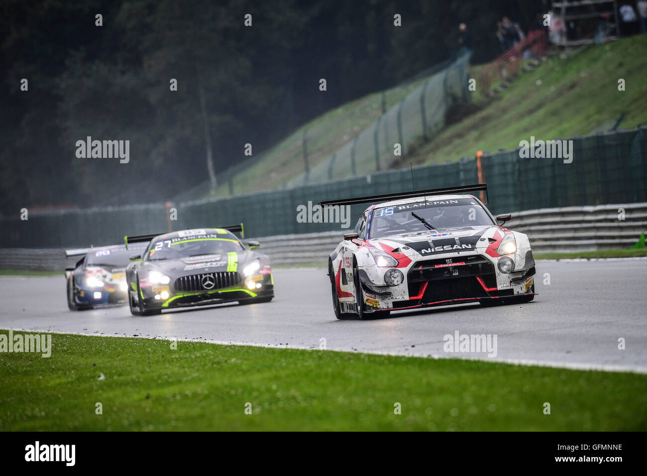 Spa Francorchamps, Frankreich. 31. Juli 2016. 24 Stunden von Spa Langstreckenrennen. #22 NISSAN GT ACADEMY TEAM RJN (GBR) NISSAN GT-R NISMO GT3 ROMAIN SARAZIN (FRA) MATTHEW SIMMONS (AUS) SEAN WALKINSHAW (GBR) RICARDO SANCHEZ (MEX) Credit: Action Plus Sport/Alamy Live News Stockfoto