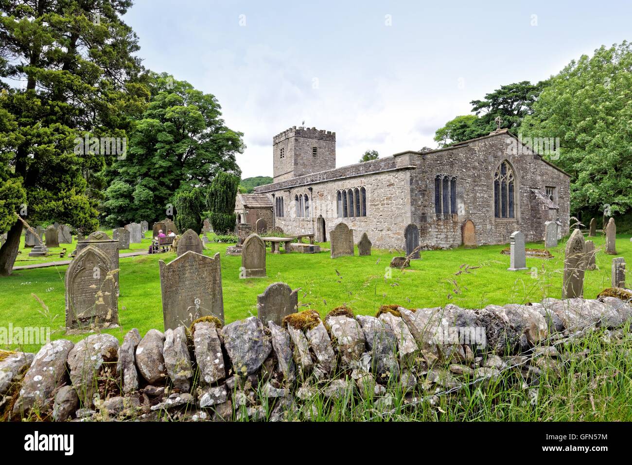 St.Michaels und alle Engel Kirche Hubberholme Yorkshire UK Stockfoto