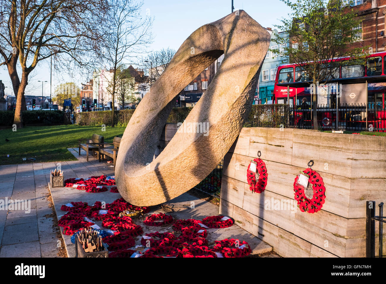 Kriegerdenkmal, Islington Green, London, England, Großbritannien Stockfoto