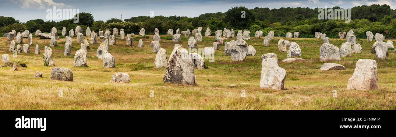 Carnac Steinen. Carnac, Bretagne, Frankreich Stockfoto