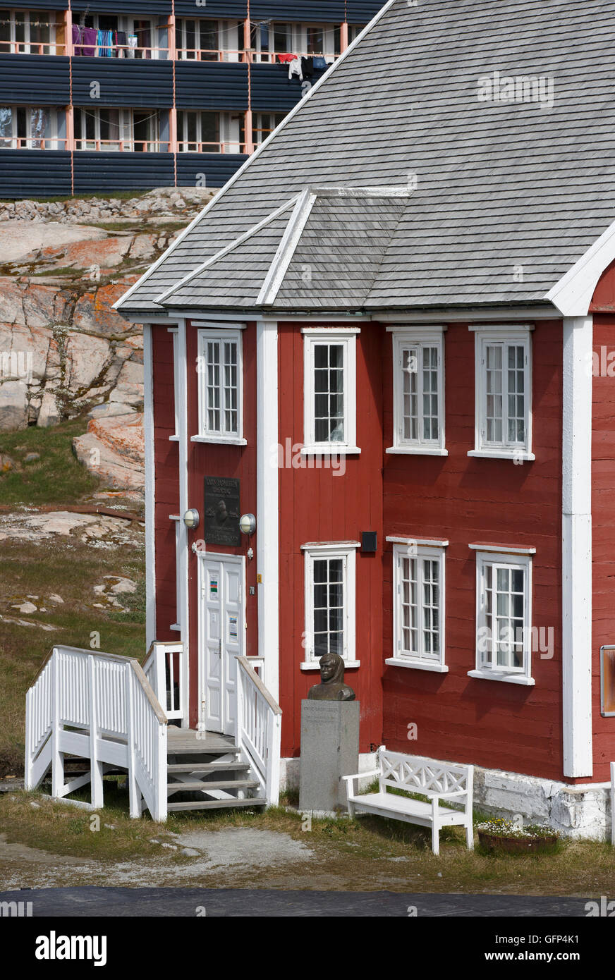 Knud Rasmussen Museum Ilulissat, Grönland Stockfoto