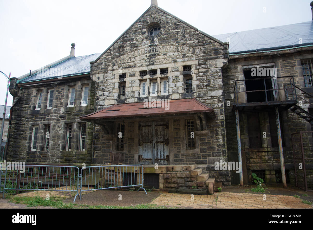 Eine Außenansicht des Eastern State Penitentiary in Philadelphia, Pennsylvania, USA Stockfoto