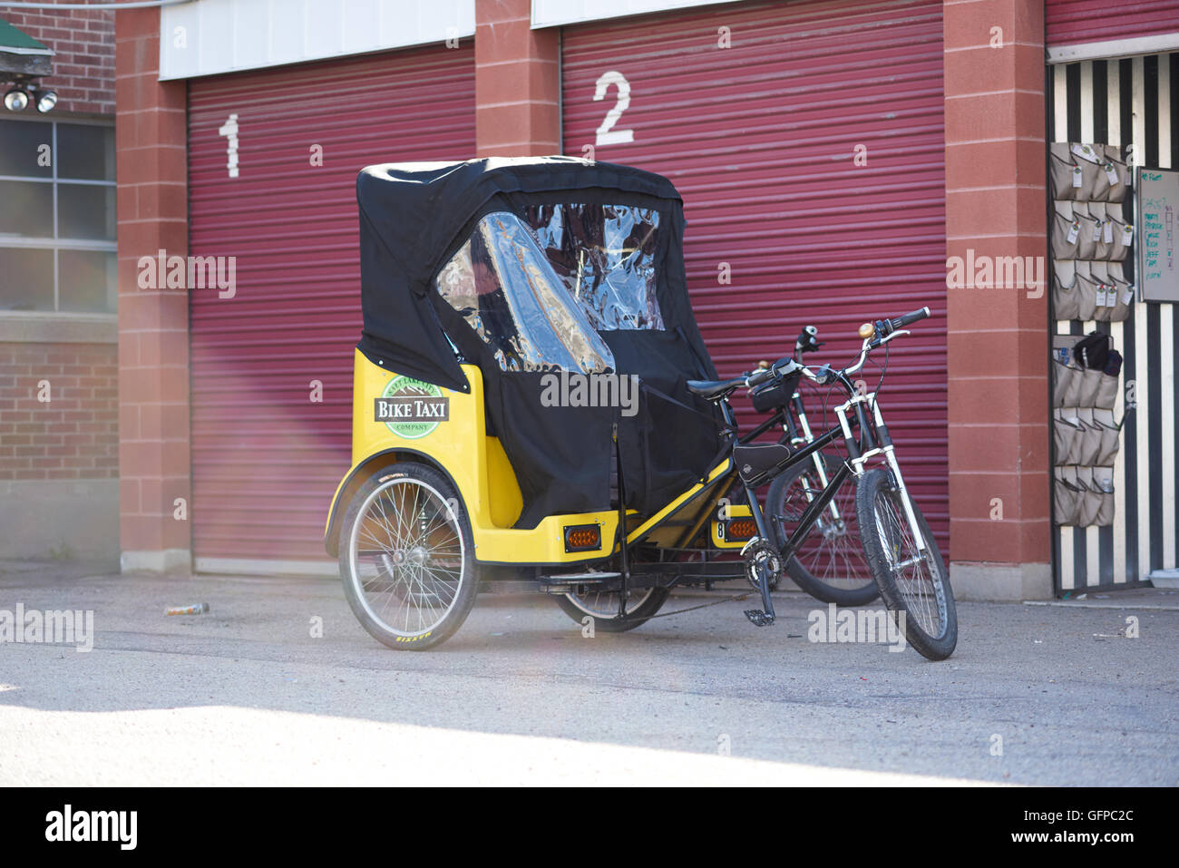Fahrrad-Taxi, Salz wie City, USA Stockfoto