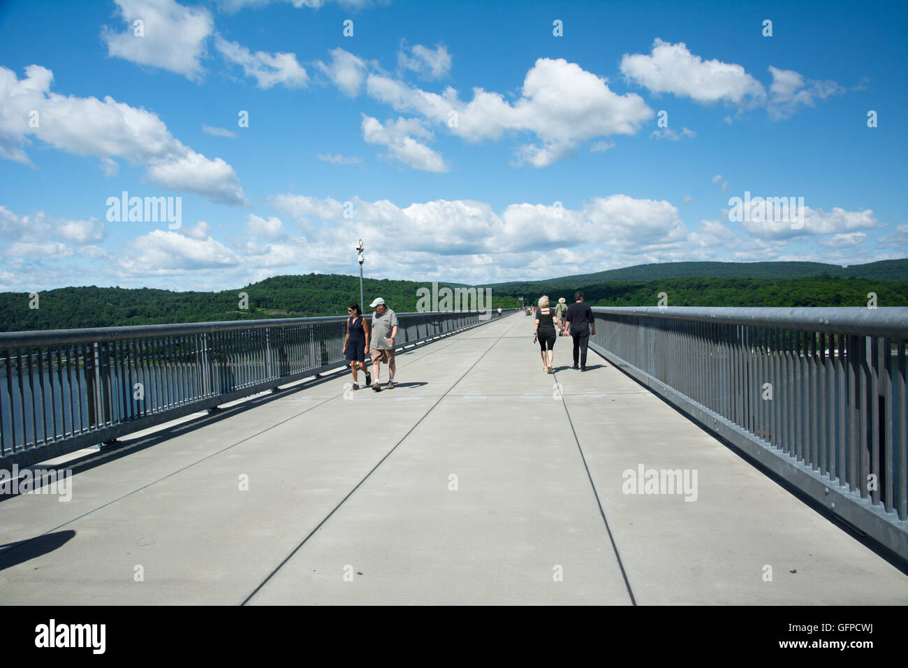 Der Gang über den Hudson ist ein Freischwinger-Stahlbrücke über den Hudson River zwischen Poughkeepsie, NY und Highland, NY Stockfoto