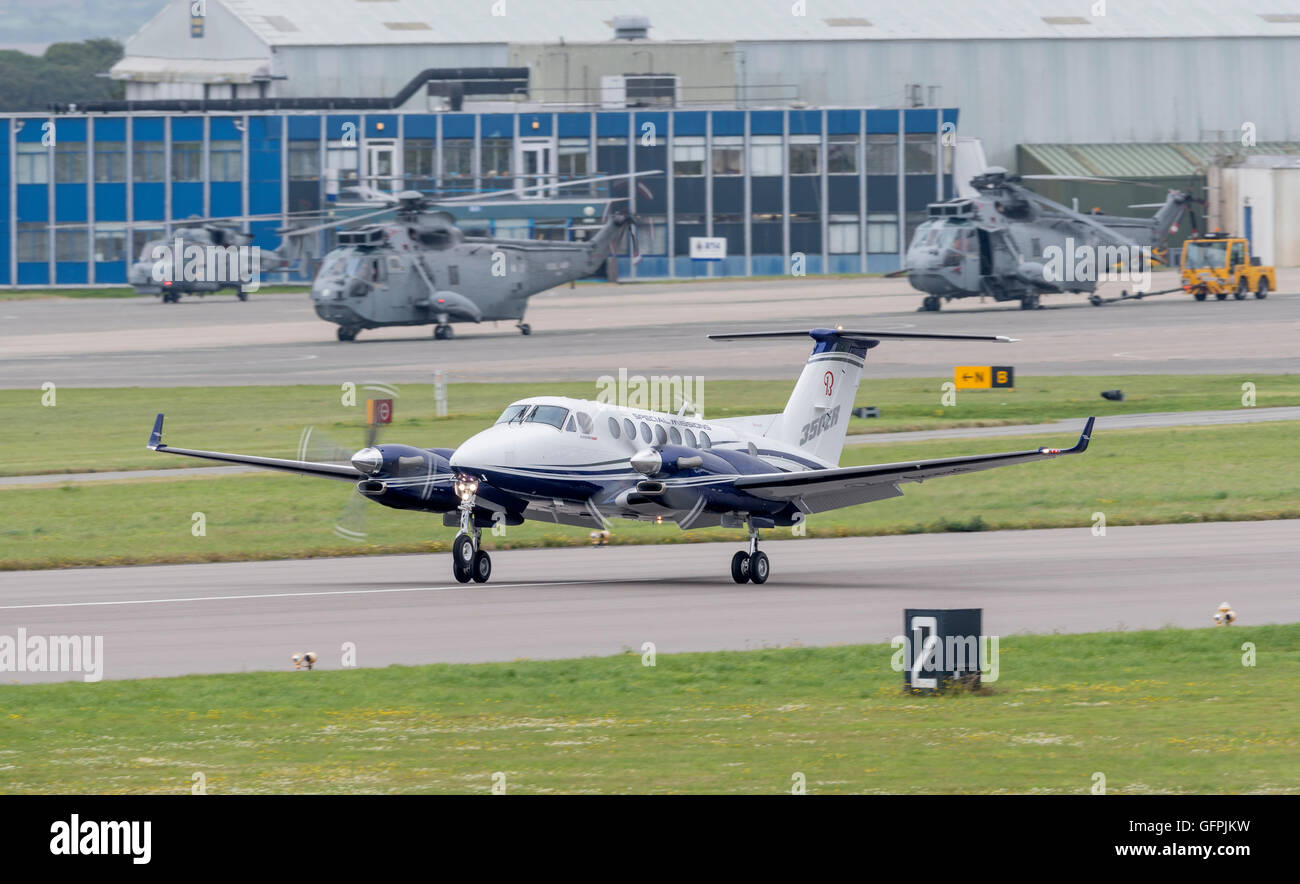 Beech 300 King Air N350ER Textron Aviation an RNAS Culdrose Luft Tag 2016 Stockfoto