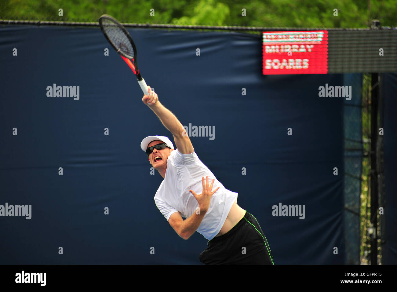 Jamie Murray Praktiken an den 2016 Rogers Cup Turnier in Toronto. Stockfoto