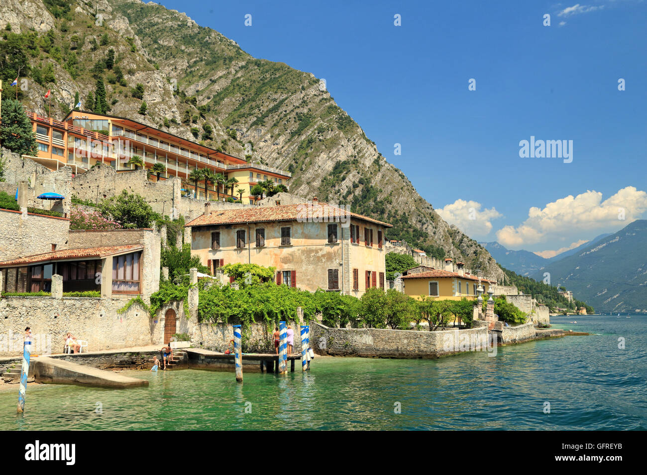 Limone Sul Garda, Gardasee, Lago di Garda, Gardasee, Italien Stockfoto