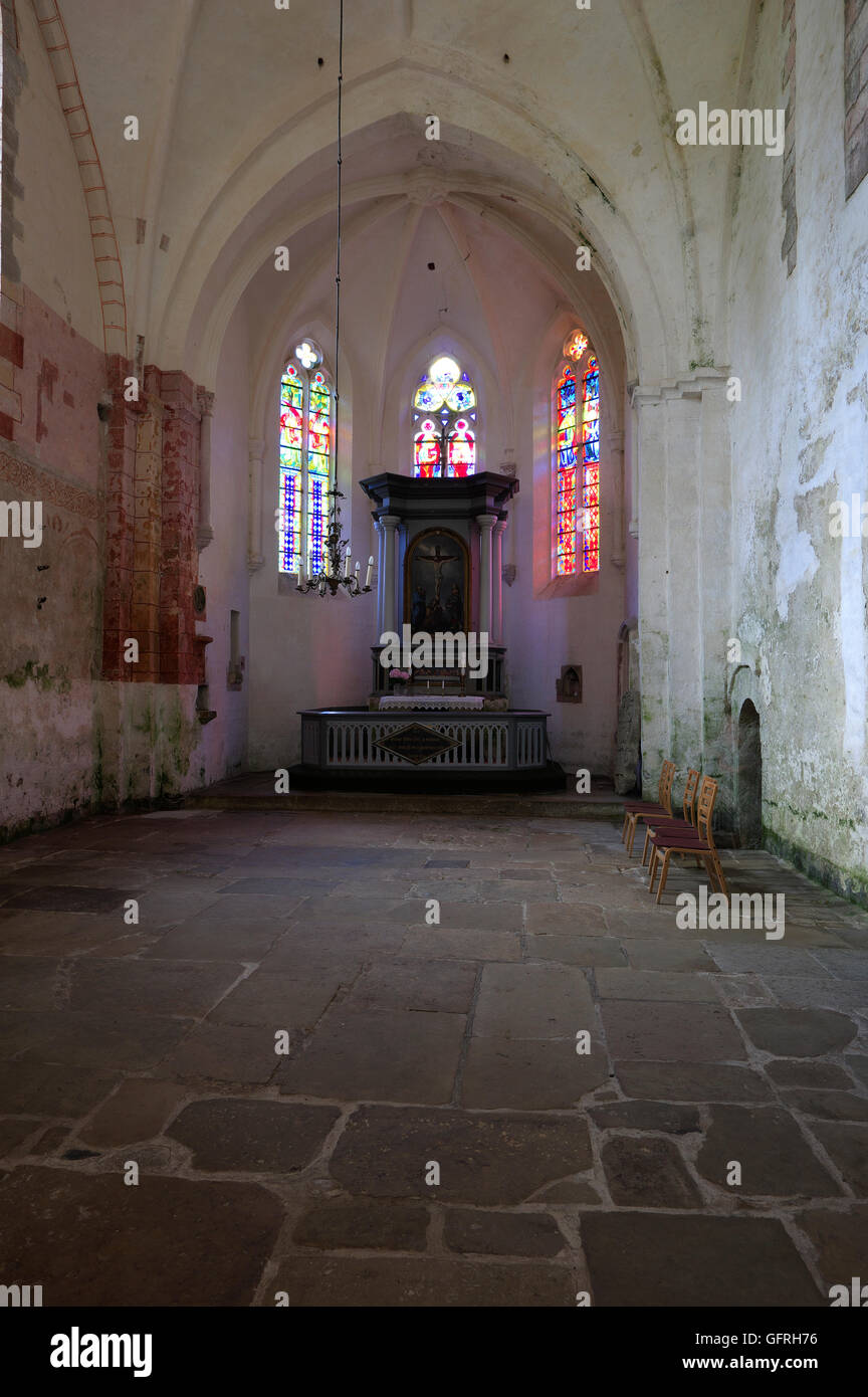 St. Martins Kirche von Valjala ist eine lutherische Kirche in Valjala, auf der Insel Saaremaa, Estland. Stockfoto