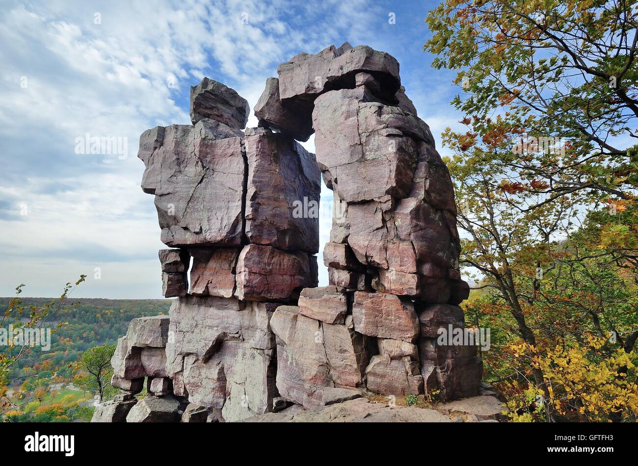 Teufel-Tür im Devils Lake State Park in der Nähe von Baraboo, Wisconsin Stockfoto