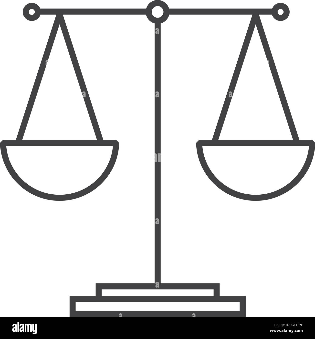 Gleichgewicht der Geschlechter Skala Symbol Stock Vektor