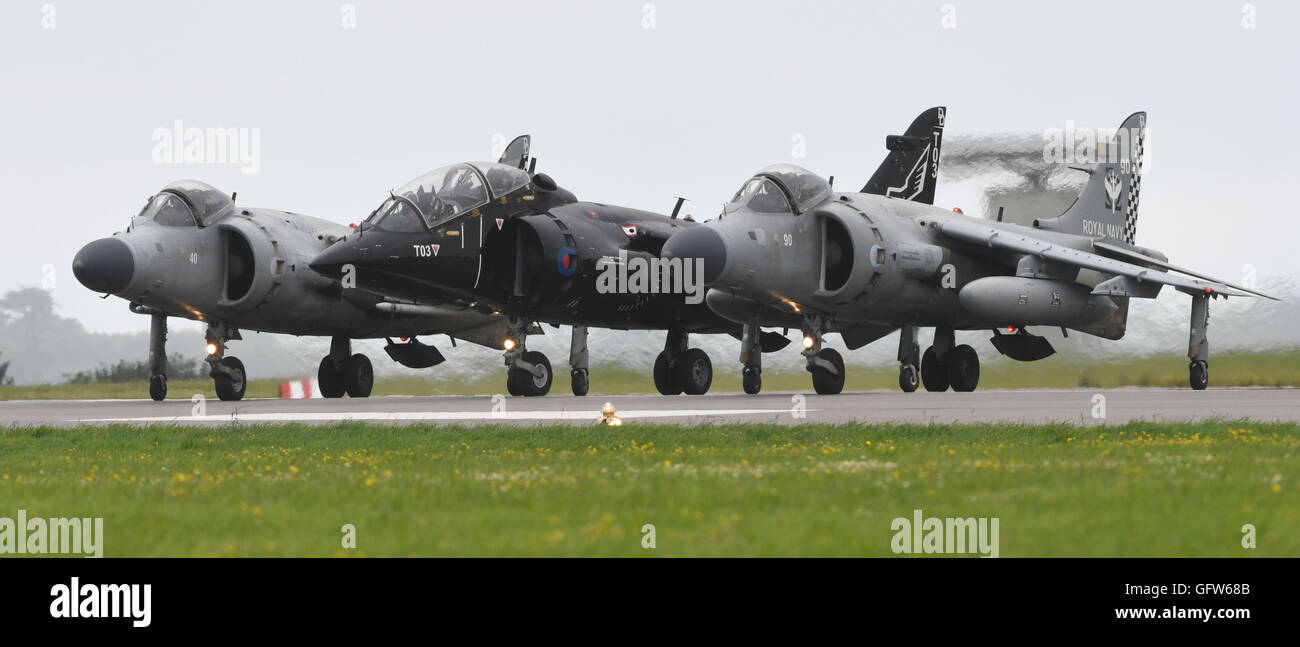 Royal Navy Sea Harriers an RNAS Culdrose Luft Tag 2016 Stockfoto