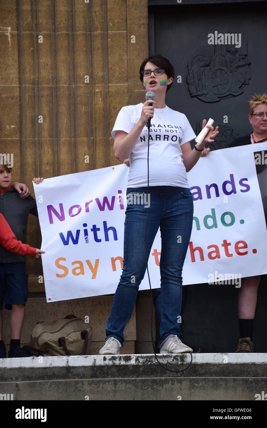 Chloe Smith MP, konservative NorwichNorth Norwich stolz 30. Juli 2016 UK Stockfoto