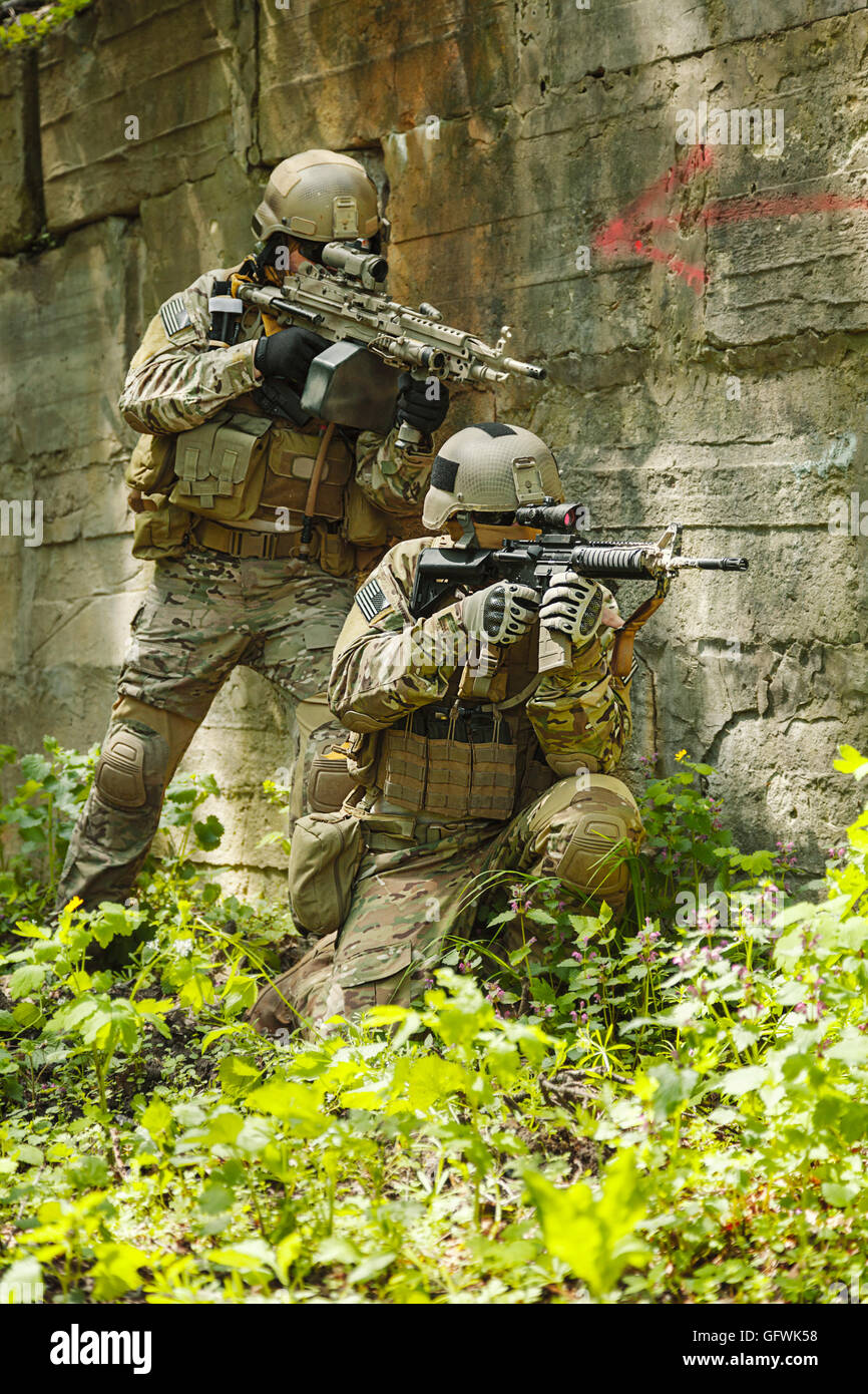 Green Berets Soldaten im Einsatz Stockfoto