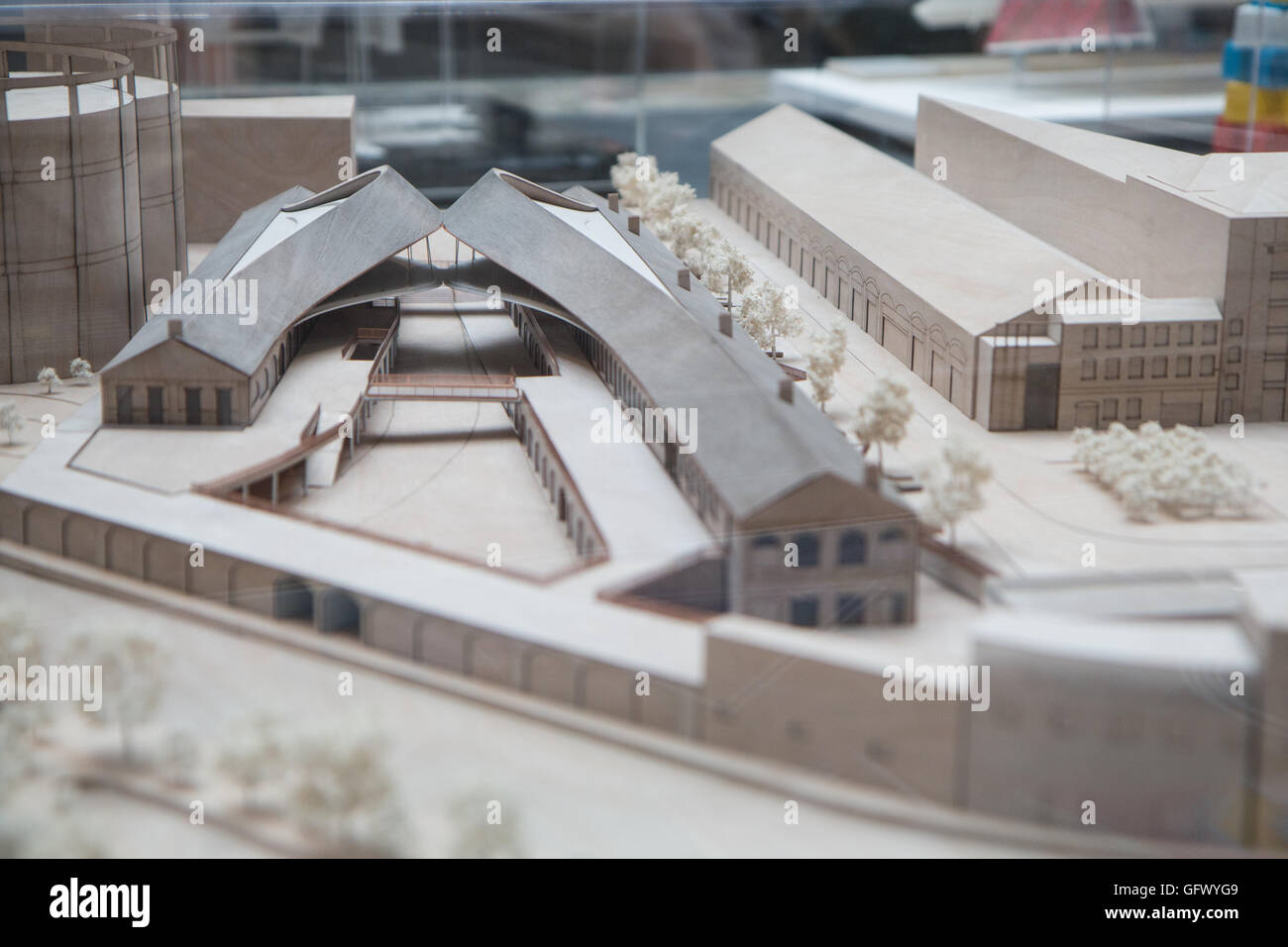 Modell der Kohle Tropfen Hof Sanierung von Heatherwick studios Stockfoto