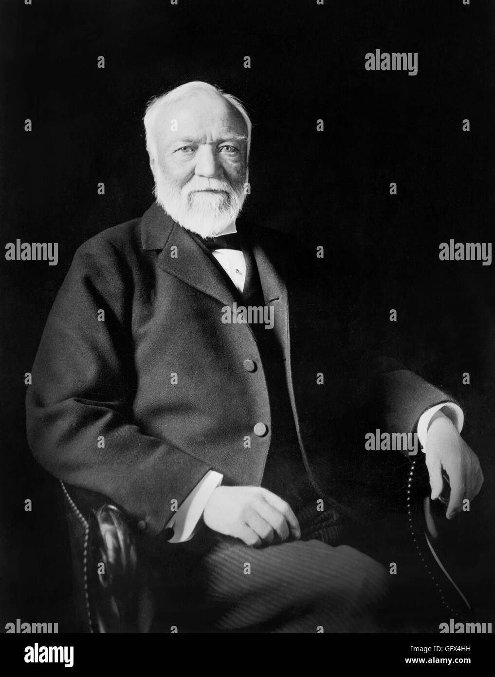 Andrew Carnegie, Porträt des Schottisch-amerikanischen industriellen von Theodore Marceau, c.1913. Stockfoto