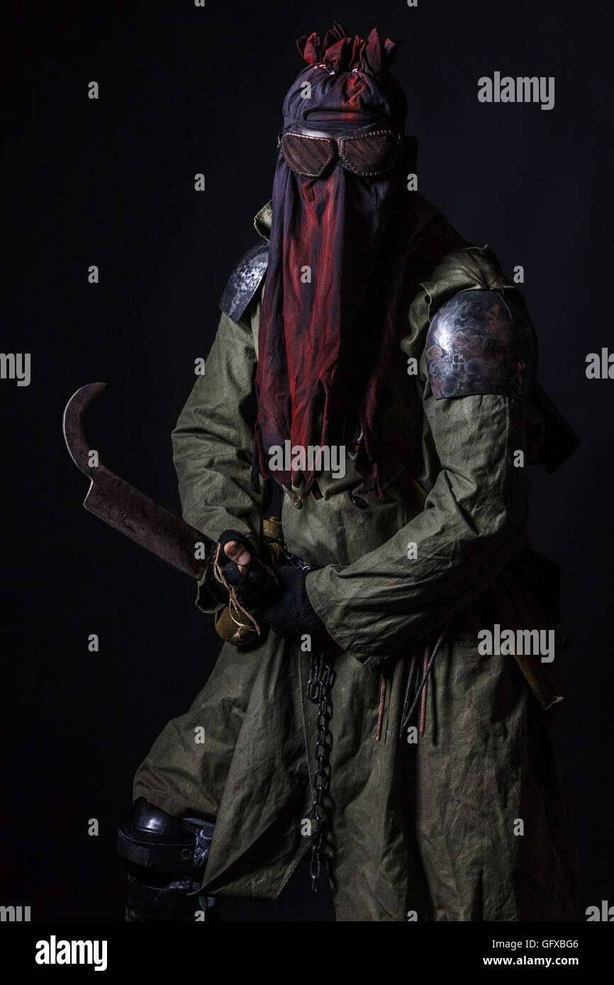 Nukleare Post-Apokalypse-Überlebender Stockfoto