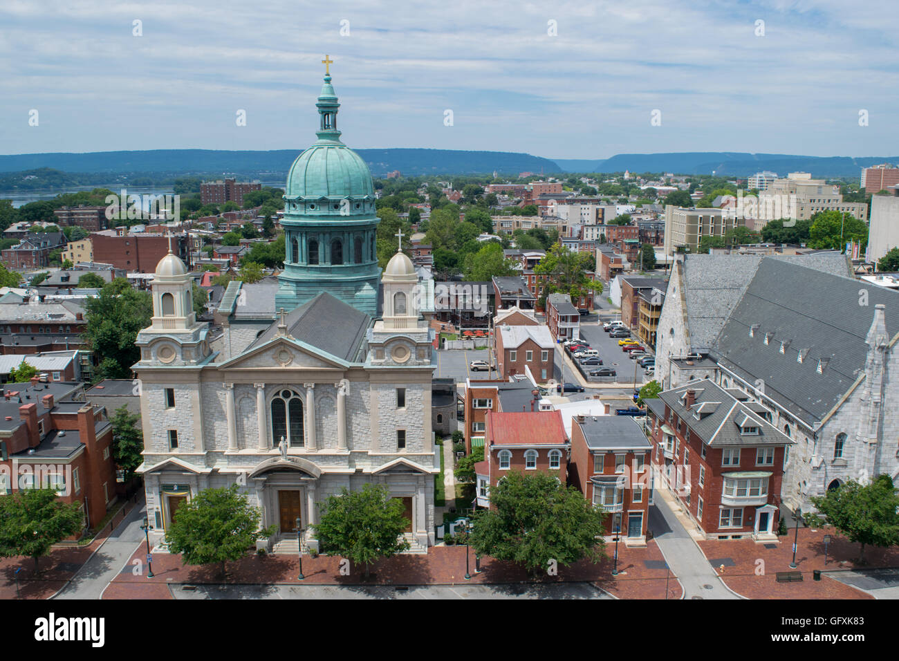 Kirche im Zentrum von Harrisburg, Pennsylvania Stockfoto