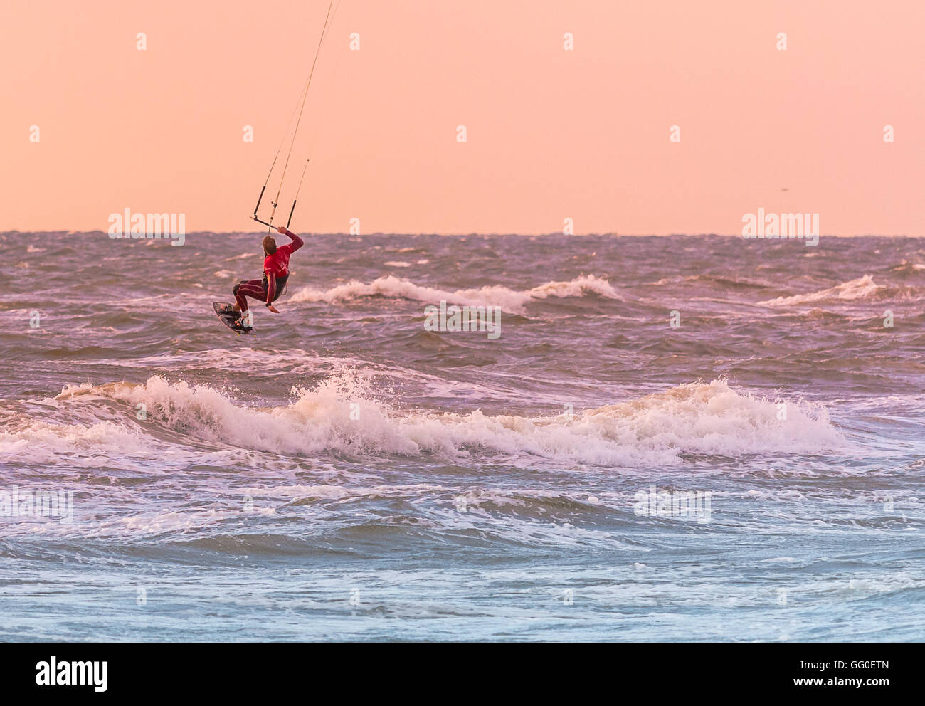 Surfer in Scheveningen, Holland Stockfoto