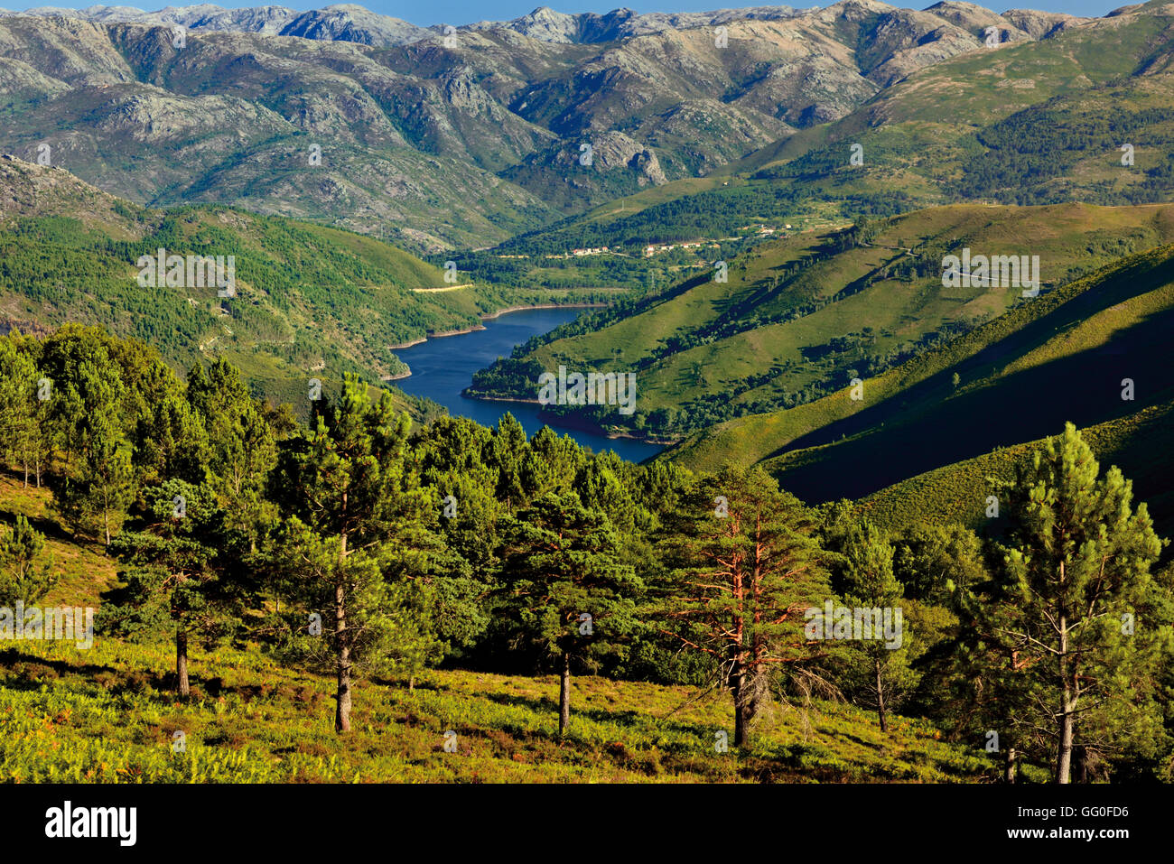 Portugal, Minho: Tolle Blick auf die Berge im Nationalpark Peneda Geres Stockfoto