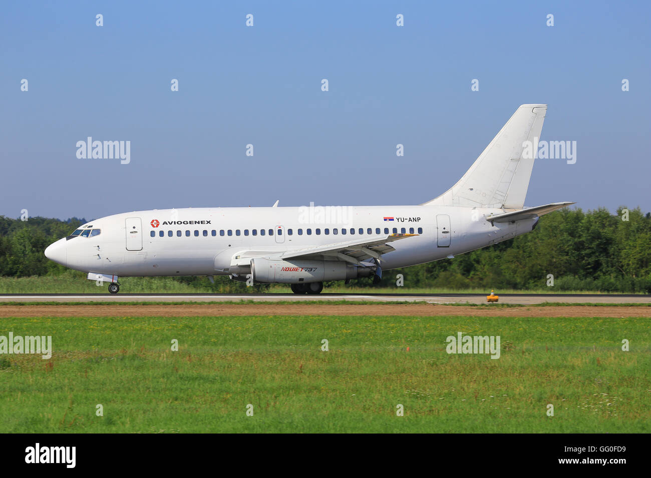 Zürich/Schweiz, 2. August 2014: Boeing 737-200 am Flughafen Zürich. Stockfoto