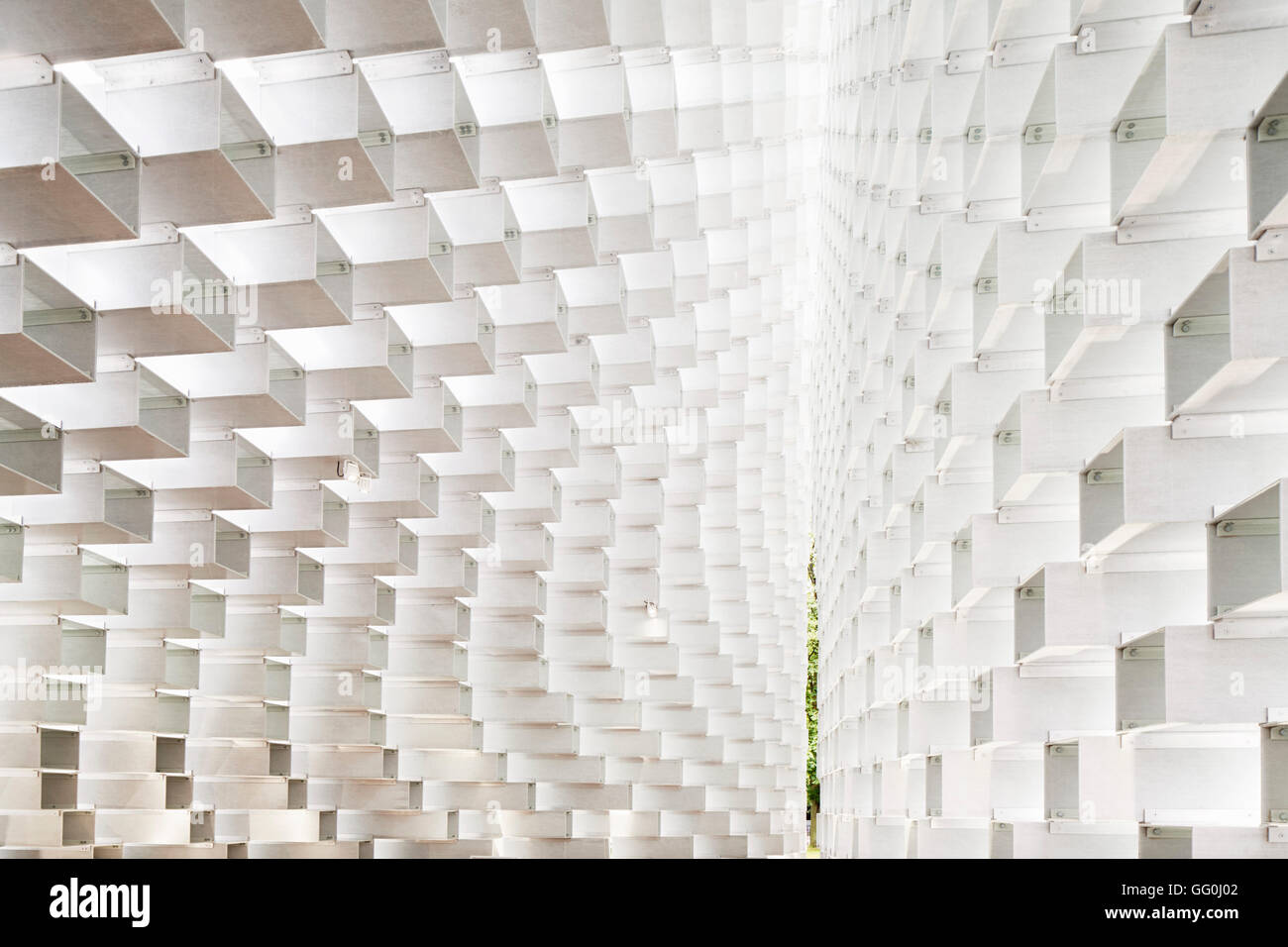 Abstrakten Detail. Serpentine Pavillon 2016, London, Vereinigtes Königreich. Architekt: BIG Bjarke Ingels Group, 2016. Stockfoto