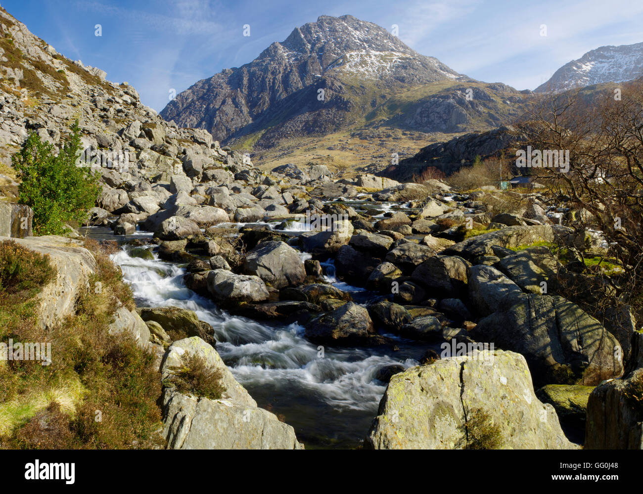 Tryfan Berg Ogwen Valley Wales Stockfoto