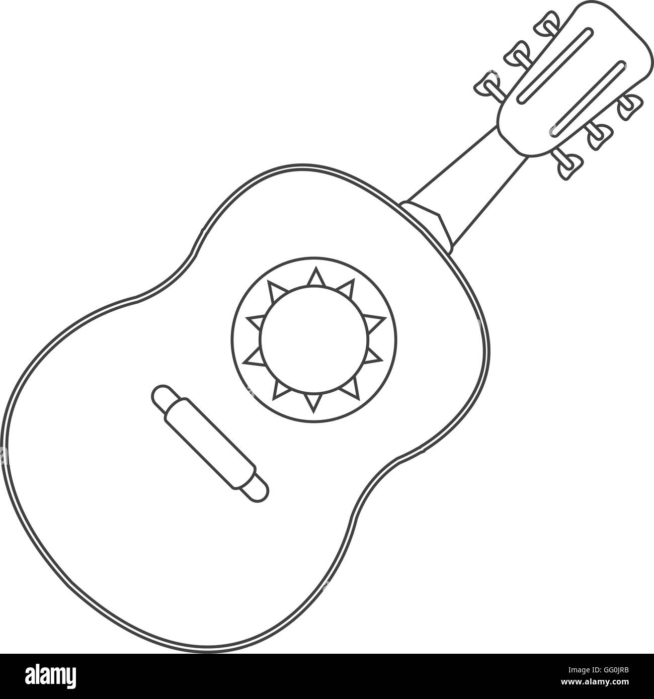 einzelne Guitarrón Symbol Stock Vektor