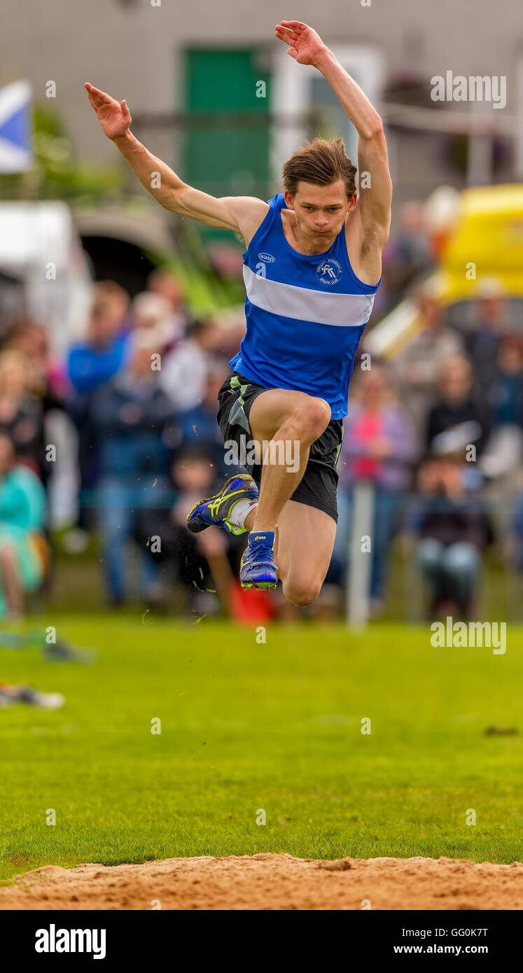 Dufftown, Moray, Schottland, Großbritannien. 30. Juli 2016. Dies ist die Aktivität in Dufftown Highland Games, Moray, Schottland. Stockfoto