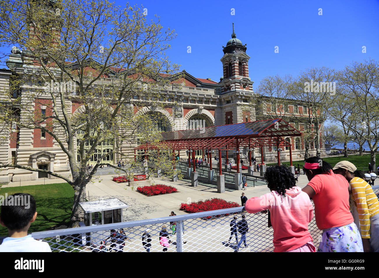 Ellis Island Immigration Bahnhof beherbergt heute Ellis Island Immigration Museum.New York, New Jersey, USA Stockfoto