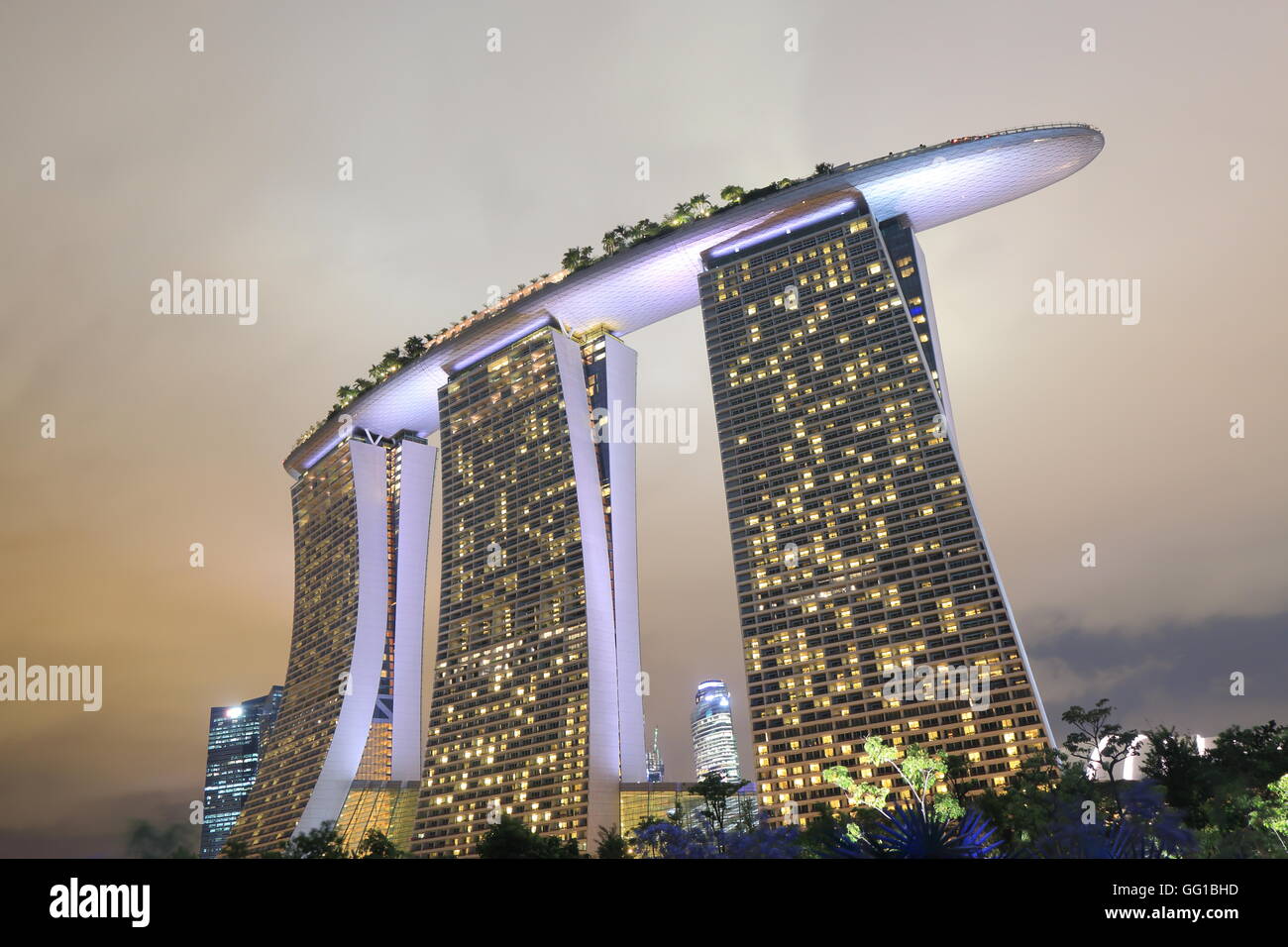 Marina Bay Sands in Singapur. Stockfoto