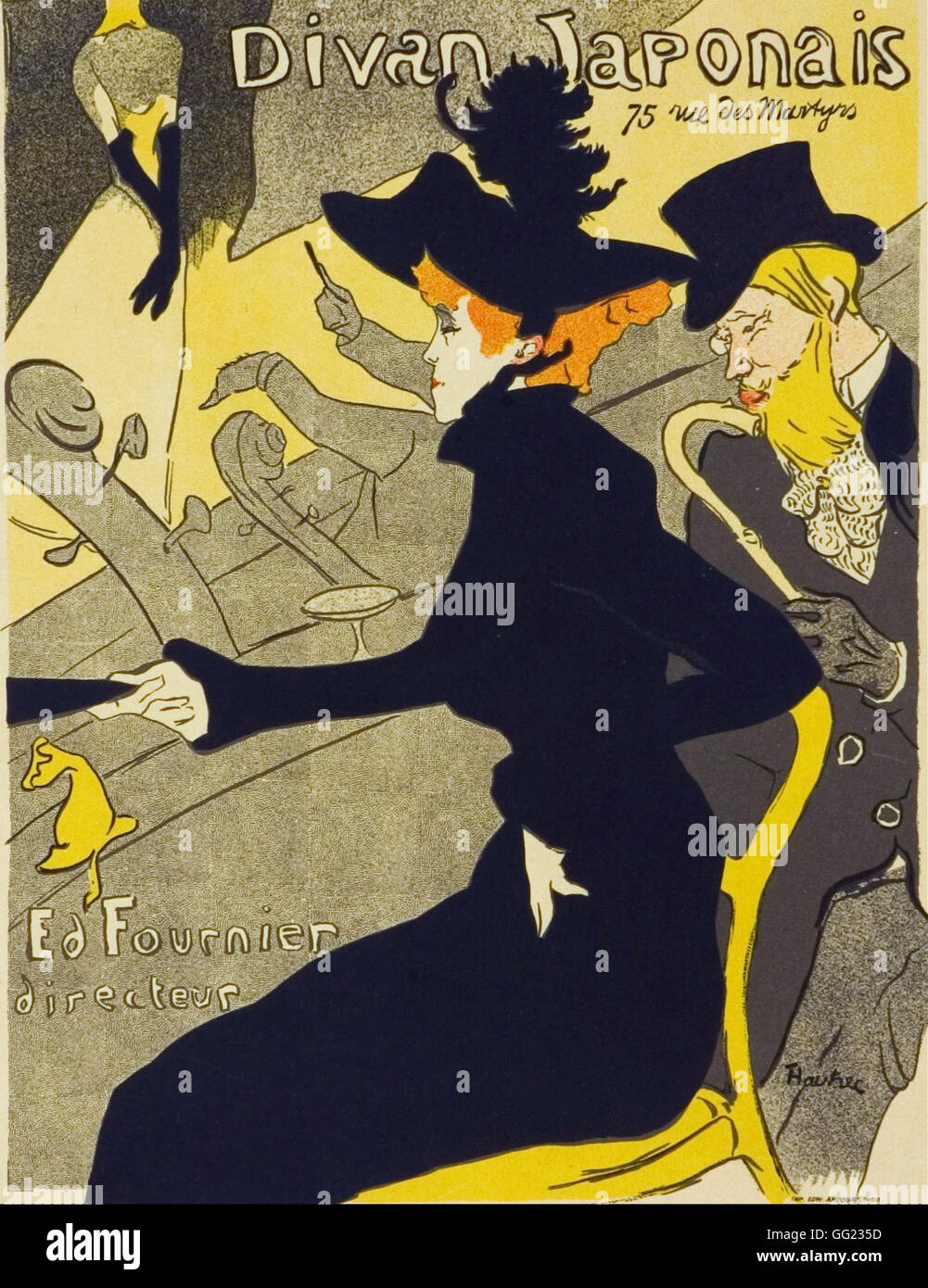 Henri de Toulouse-Lautrec-Le Divan Japonais Stockfoto