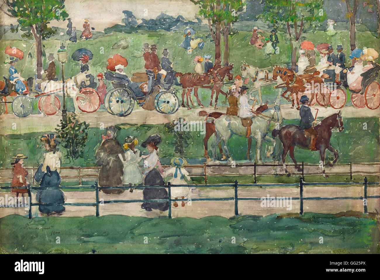 Maurice Prendergast - Central Park, 1900 Stockfoto