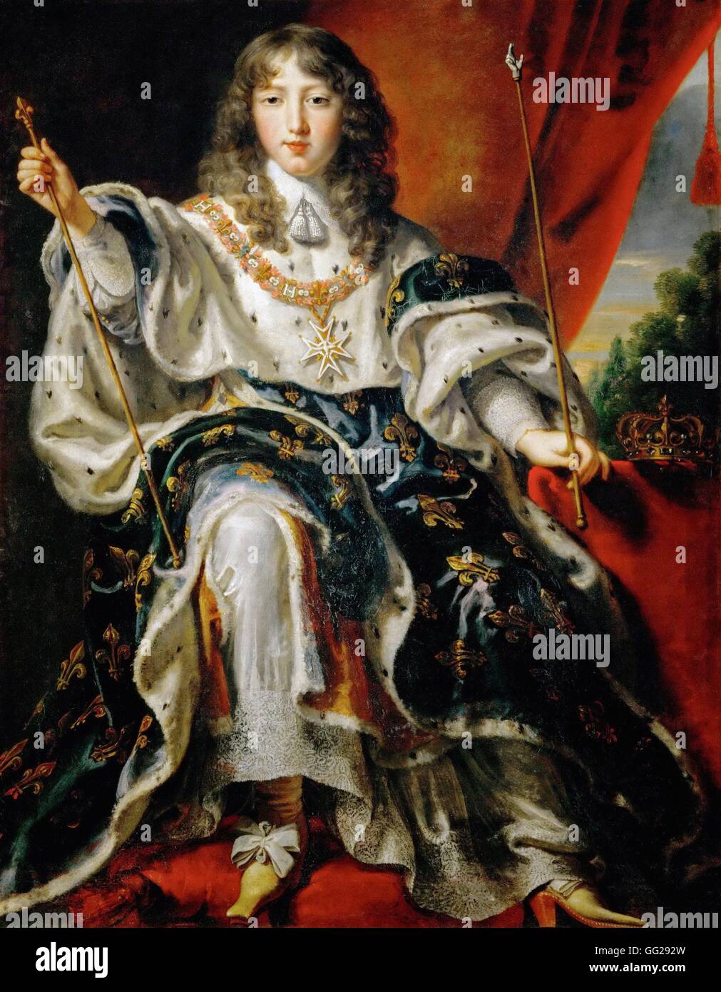 Justus Van Egmont (1601-1674) flämischen Schule König Louis XIV von Frankreich Circa 1651-1654 Öl auf Leinwand (137,5 x 105 cm) Wien, Kunsthistorisches Museum, Gemäldegalerie Stockfoto