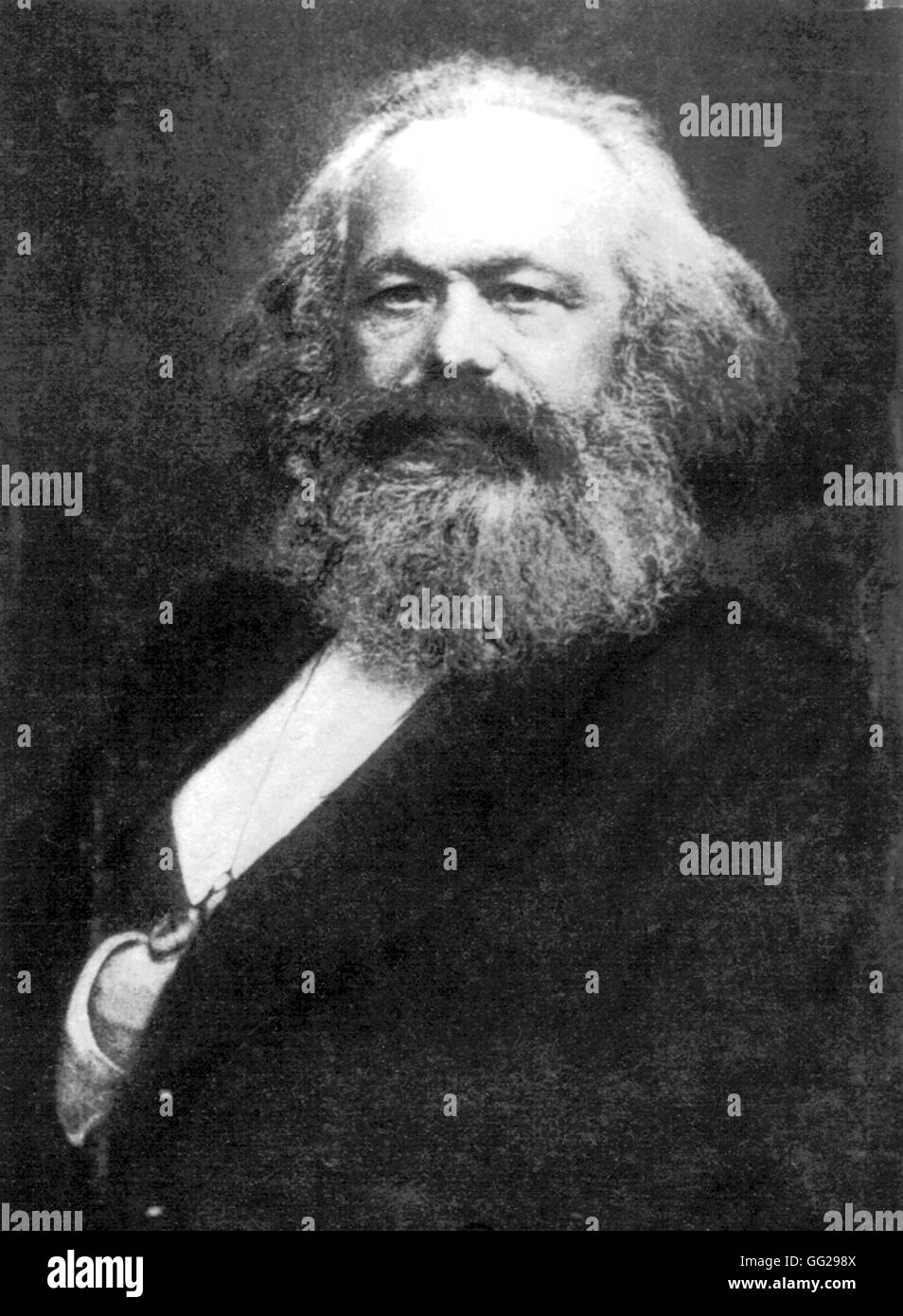 Porträt von Karl Marx aus dem 19. Jahrhundert Stockfoto