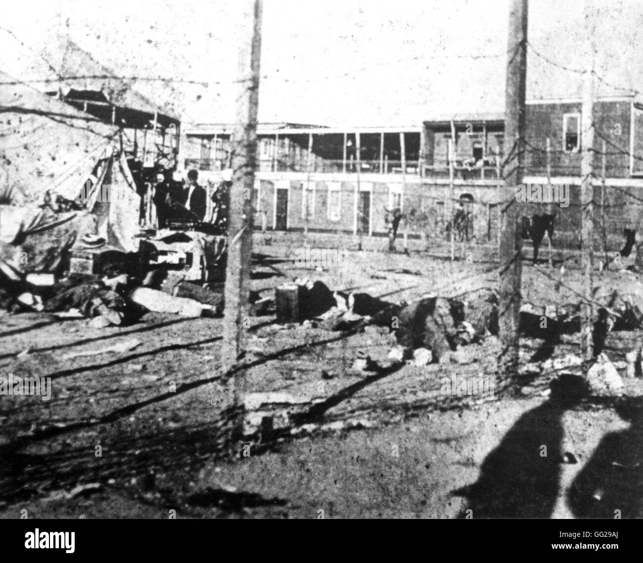 Schule Santa Maria de Iquique verwüstet 1907 Chile Stockfoto