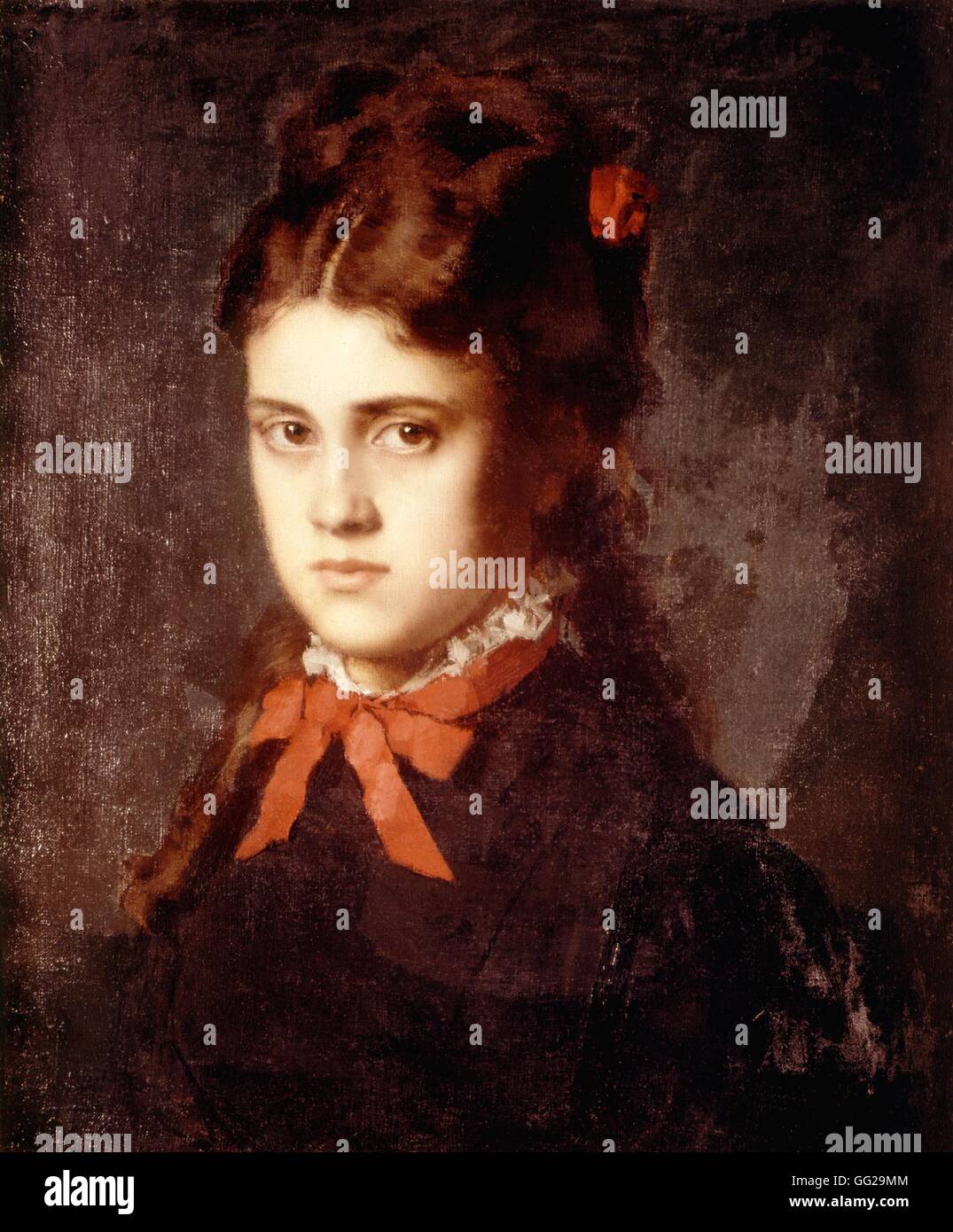 Porträt von Marie-Louise, Louis Pasteurs Tochter von Henner Frankreich des 19. Jahrhunderts Musée Pasteur Stockfoto