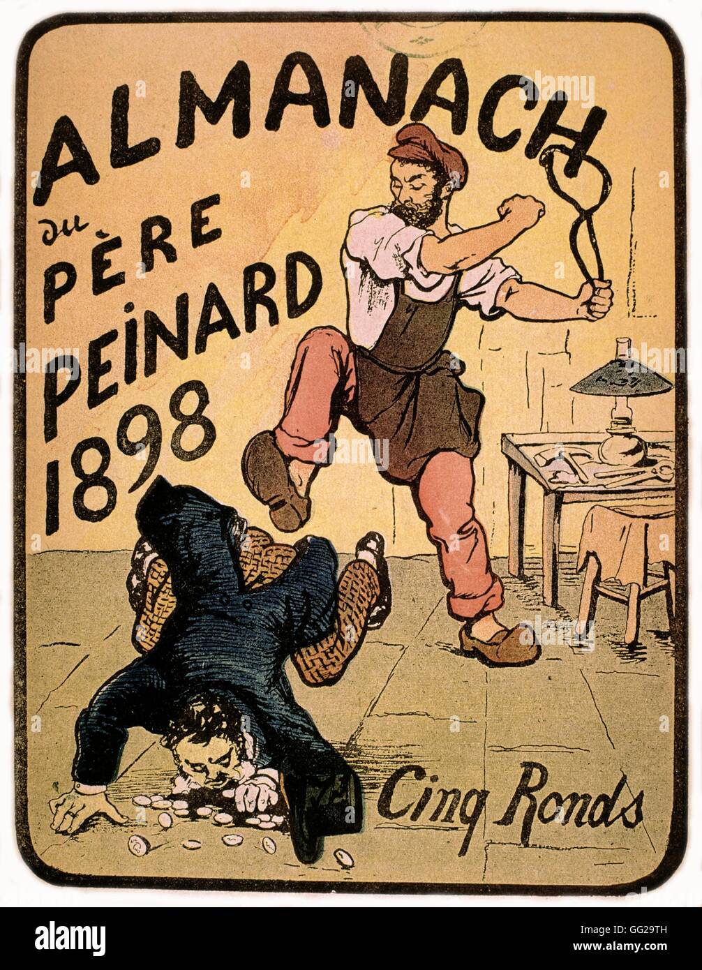 Der "Almanach du Père Peinard" 1898 Frankreich Musée sozialen Stockfoto