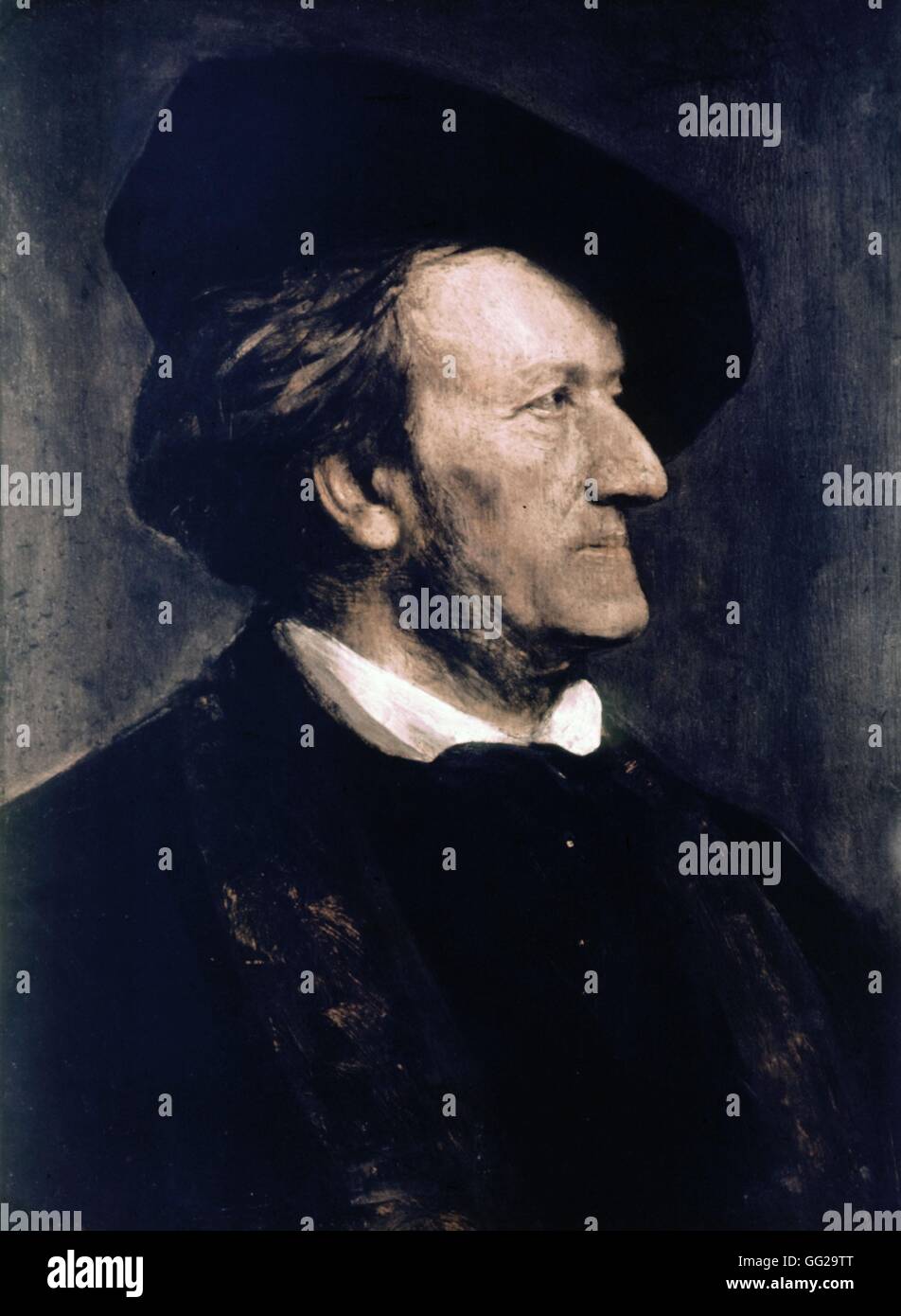 Porträt von Richard Wagner 1836-1904 Lenbach Musée de Bayreuth Stockfoto