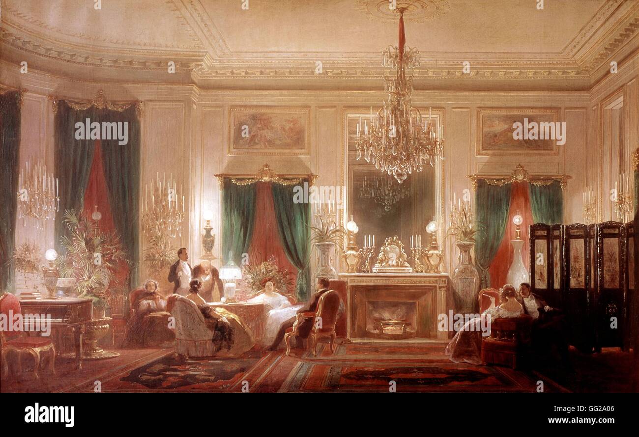 Charles Giraud Prinzessin Mathilde Lounge, Rue de Courcelles, Paris 1859 Frankreich Château de Compiègne Stockfoto