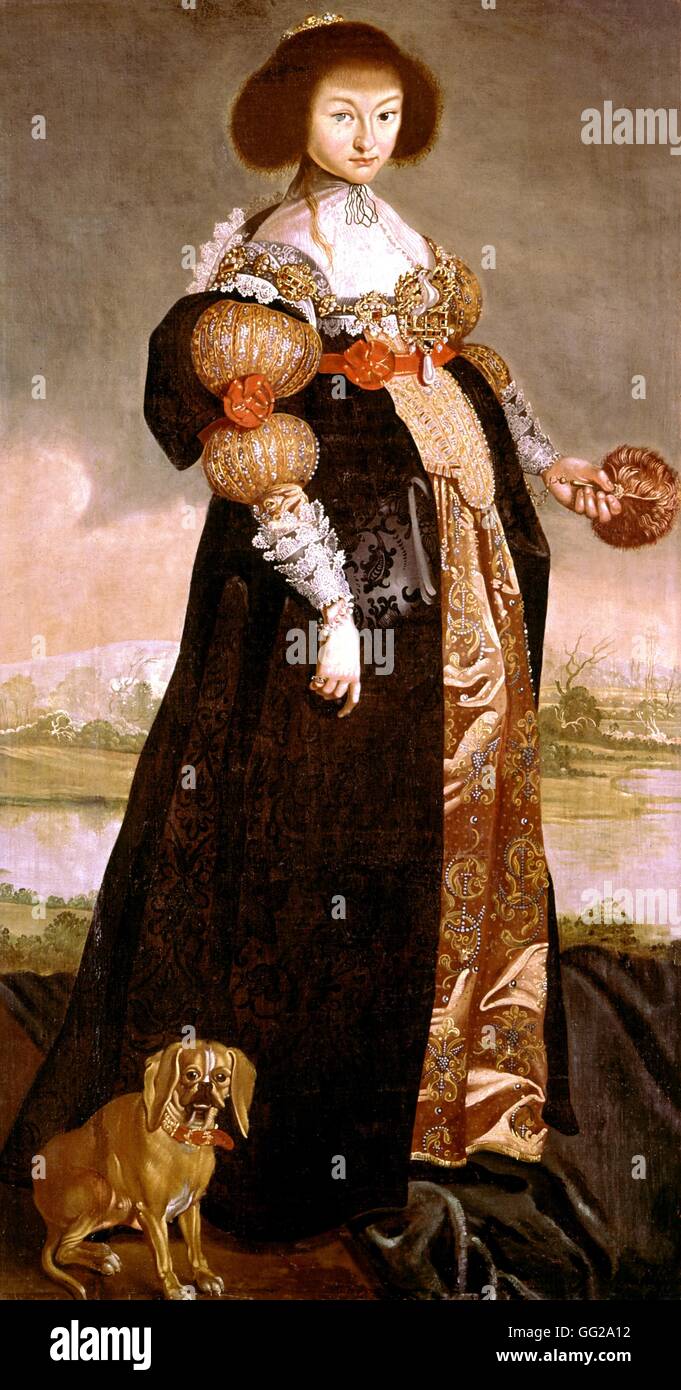 Anonymes Porträt der Prinzessin Mathilde Sybille 1634 Kopenhagen, königliche Sammlung im Schloss Rosenburg Stockfoto