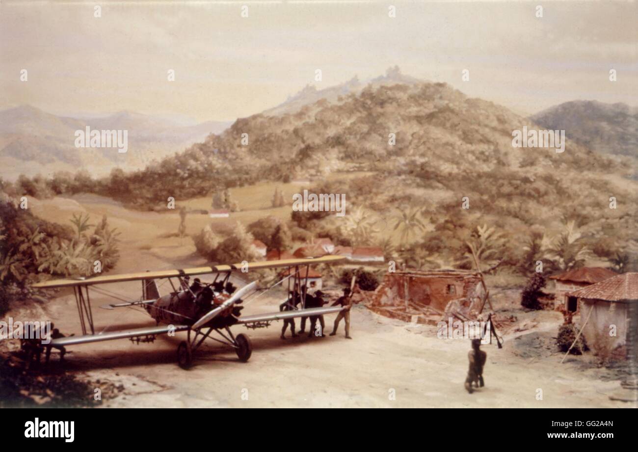 Evakuierung Flugzeug für verwundete Marines "Chance Vought 241', Luft-der US Navy, während der Schlacht von Quitali. 1928, Nicaragua Washington, Organisation der amerikanischen Staaten Stockfoto