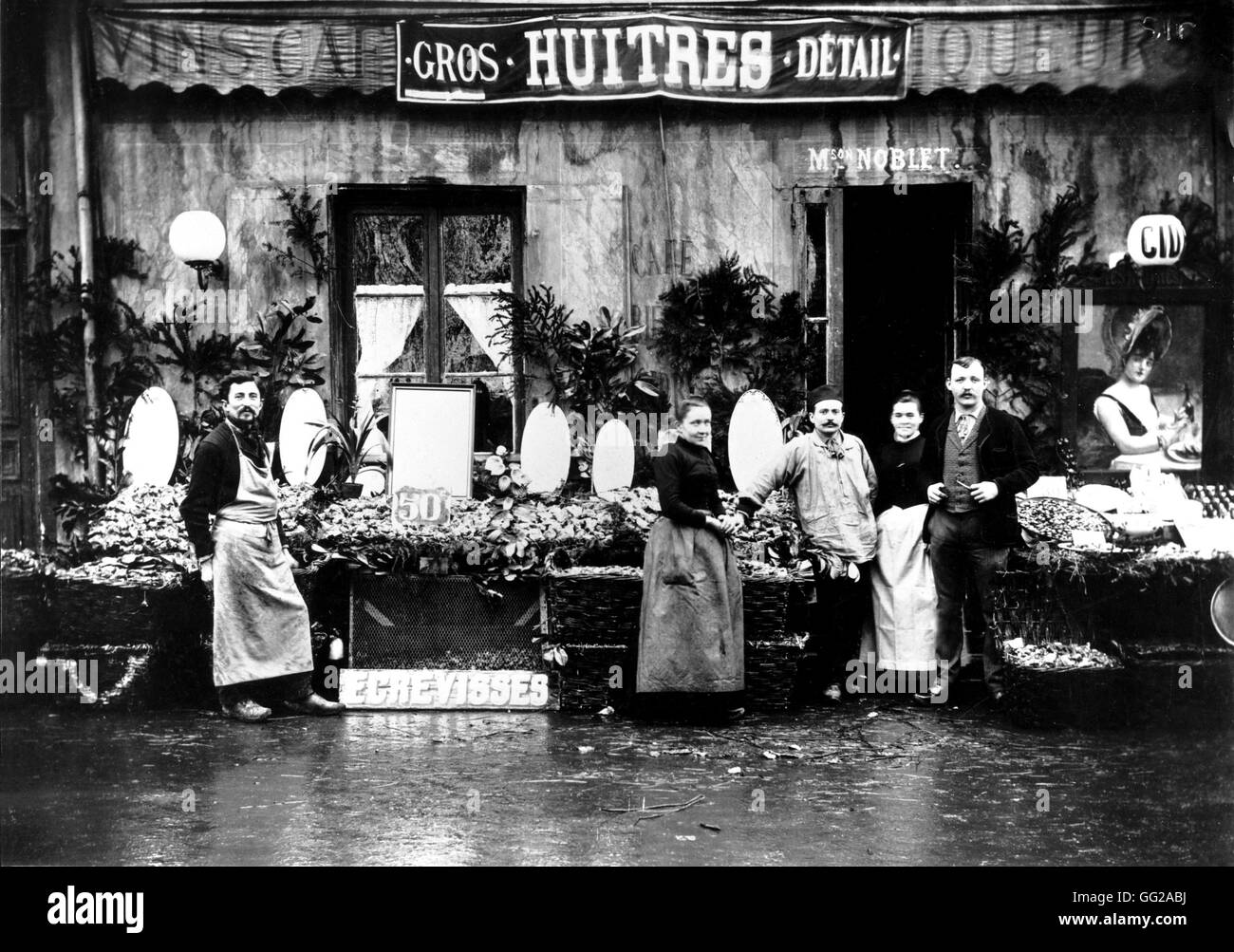Familie von Kaufleuten in Paris c.1900 Frankreich Stockfoto