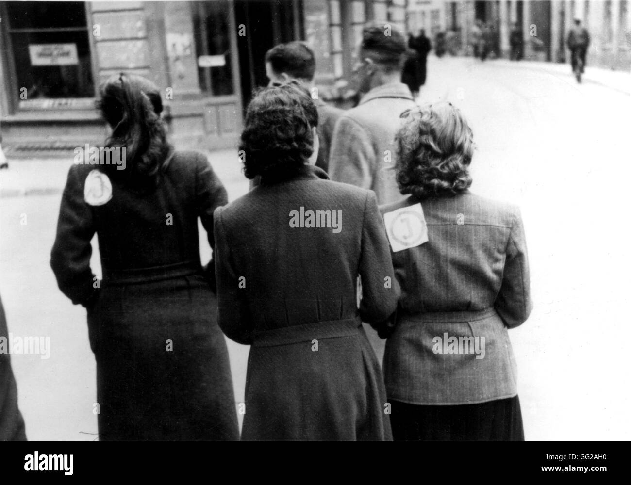 Jüdische Frauen im Krieg 20. Litauen - Weltkrieg Paris. Nationalbibliothek Stockfoto