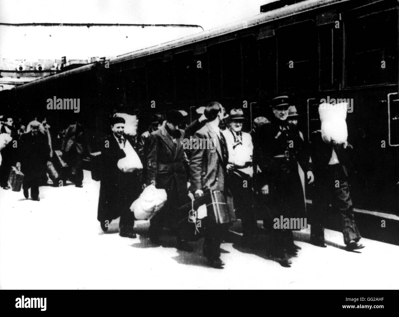 In Paris, Überfall von 15. Mai 1941. 4 Züge verlassen für Pithiviers und Beaune-la-Rolande 15. Mai 1941 Frankreich - jüdischen Dokumentationszentrum des zweiten Weltkriegs Stockfoto