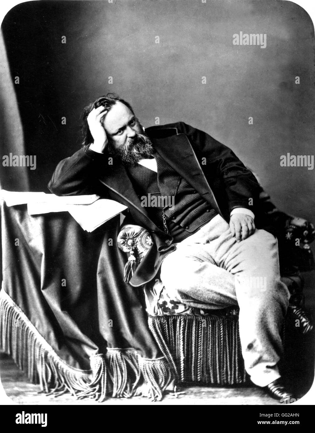 Herzen (1812-1870), russischer Philosoph und Schriftsteller des 19. Jahrhunderts Russland Paris. Nationalbibliothek Stockfoto