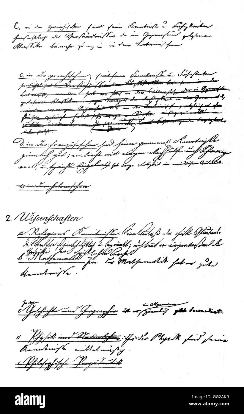 Diplom von Karl Marx 1835-Deutschland-Karl-Marx-Haus Stockfoto