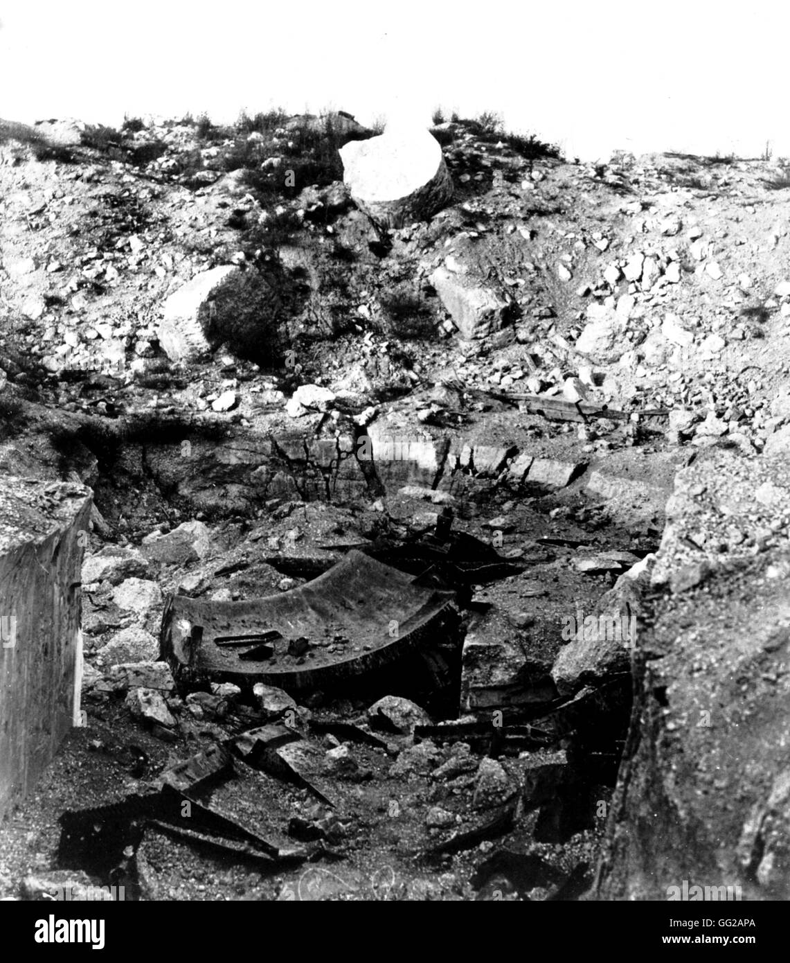 Manonvillier, Nordostküste 24. August 1916 Weltkrieg - Frankreich Vincennes. Kriegsmuseum Stockfoto