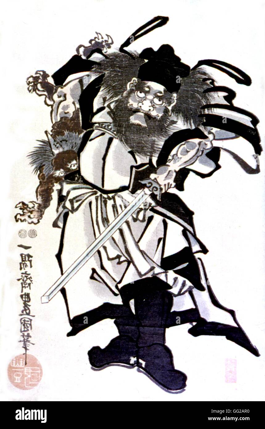 Litagawa Kunisada zensen Dämon 19. Jahrhundert Japan Glasgow, The Burrell collection Stockfoto
