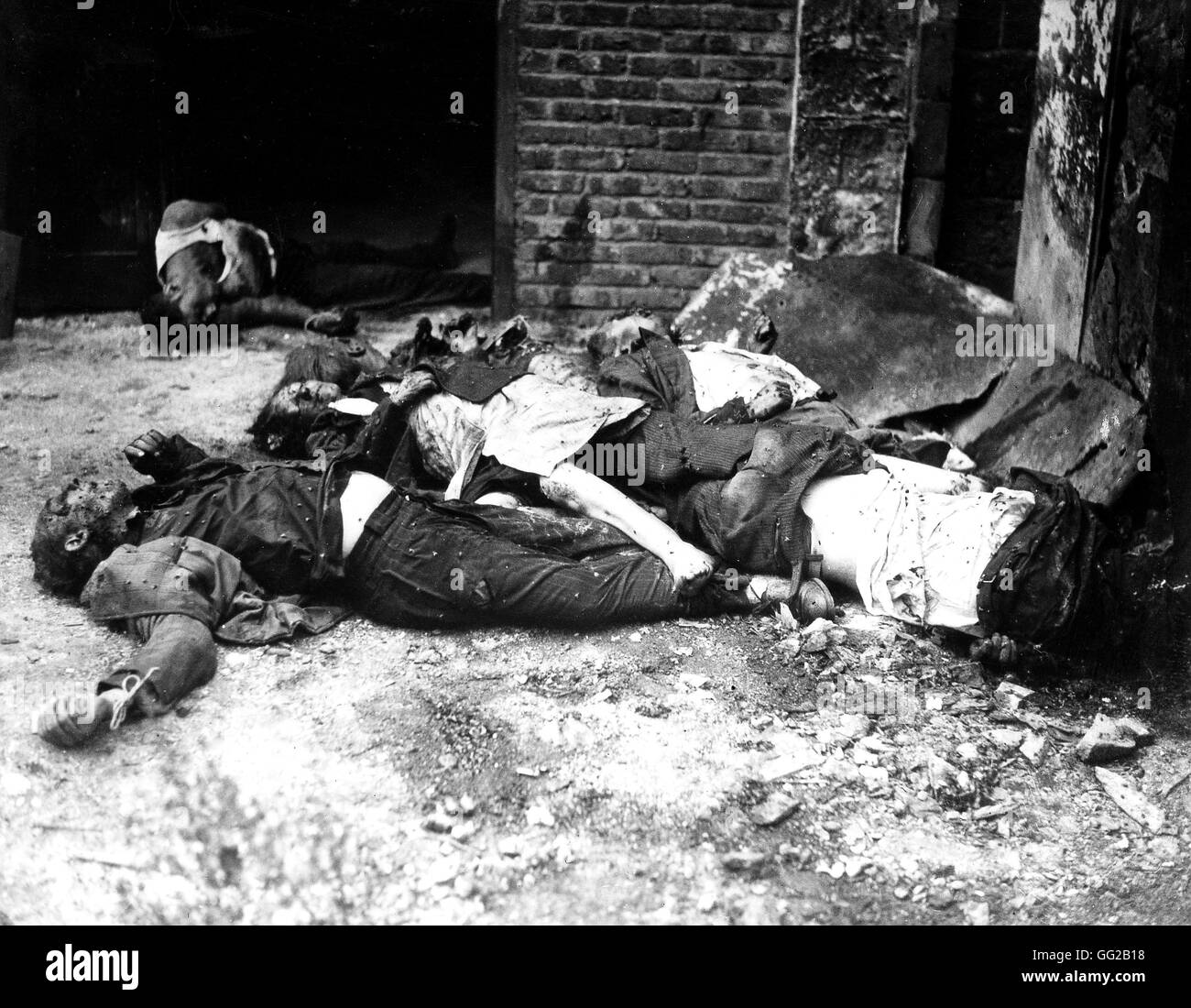 Befreiung von Frankreich: die Gräueltaten, die von den deutschen, bevor sie Romainville verlassen 24-25 August 1944 Frankreich, zweiten Weltkrieg Krieg Stockfoto