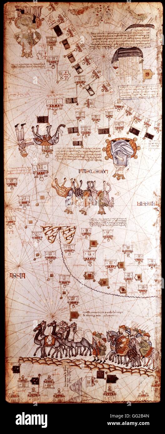 Katalanischen Atlas von 1375 Frankreich Stockfoto